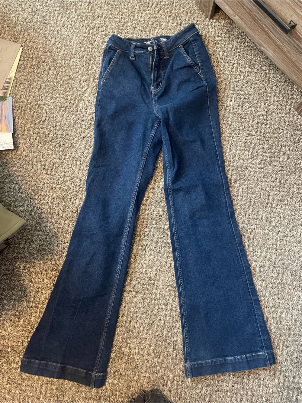 Old Navy Dark Blue High Rise Flare Trouser